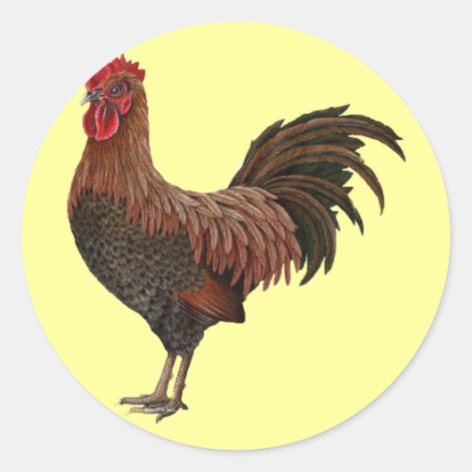 Sticker Rond Grand Rocher rouge (Devant)