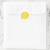 Sticker Rond Grand soleil jaune (Sac)