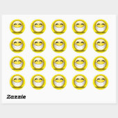 Sticker Rond Grand sourire (Feuille)