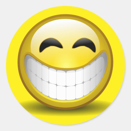 Sticker Rond Grand sourire (Devant)