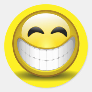 Sticker Rond Grand sourire