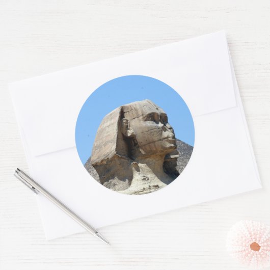 Sticker Rond grand sphinx giza (Enveloppe)