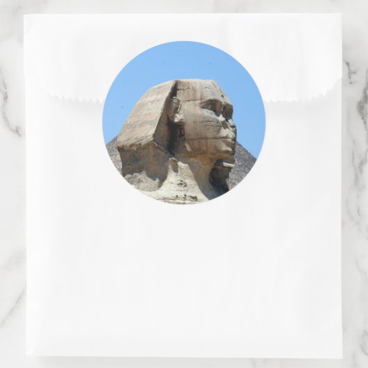 Sticker Rond grand sphinx giza (Sac)