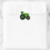 STICKER ROND GRAND TRACTEUR VERT (Sac)