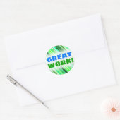 Sticker Rond "GRAND TRAVAIL !" + Diverses nuances de verdure (Enveloppe)