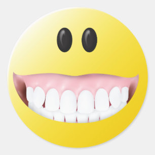 Sticker Rond Grand visage de gommes