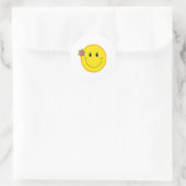 Sticker Rond Grand visage jaune (Sac)