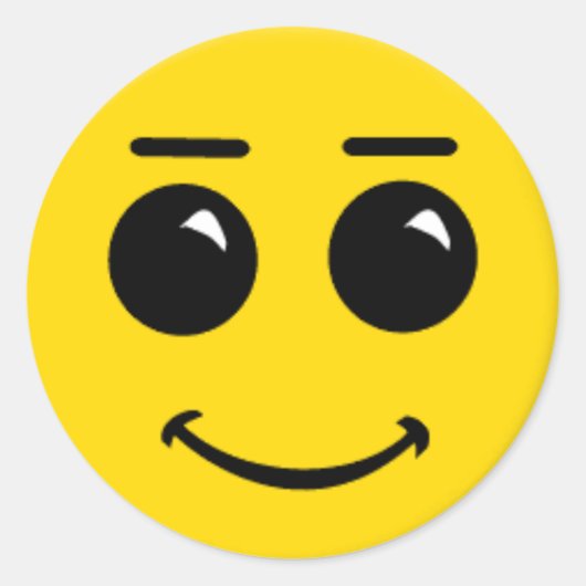 Sticker Rond grand visage souriant (Devant)