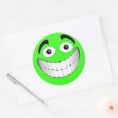 Sticker Rond Grand visage vert (Enveloppe)