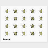 Sticker Rond Grande Bouche de Bass (Feuille)