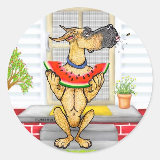 Sticker Rond Grande Dane SPIT Faite (Devant)