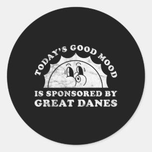 Sticker Rond Grande Danois Ou Grande Danse