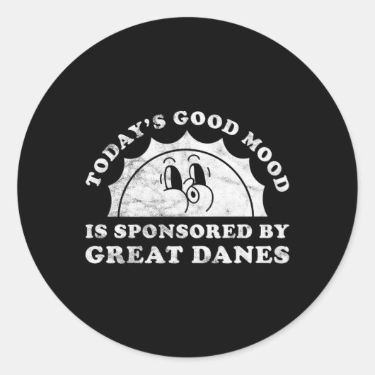 Sticker Rond Grande Danois Ou Grande Danse (Devant)