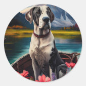 Sticker Rond Grande Danse sur une rame : une aventure Pittoresq (Devant)