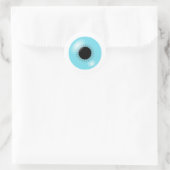 Sticker Rond Grande feuille d'autocollant bleu oculaire (Sac)