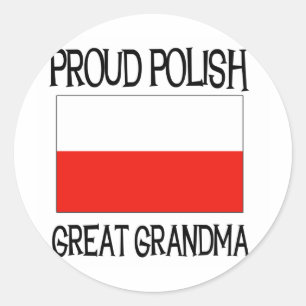 Sticker Rond Grande grand-maman polonaise fière