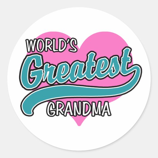 Sticker Rond Grande grand-mère du monde (Devant)