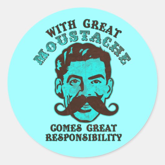 Sticker Rond Grande Moustache (Devant)