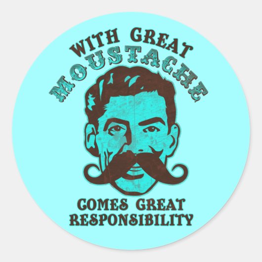 Sticker Rond Grande Moustache (Devant)