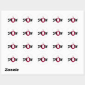 Sticker Rond Grande neige (Feuille)