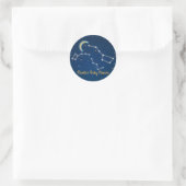 Sticker Rond Grande Ourse Constellation Céleste (Sac)
