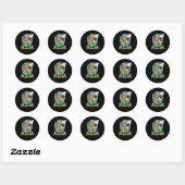 Sticker Rond Grande pizza de requin blanc (Feuille)