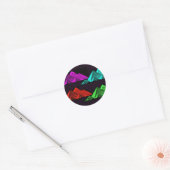 Sticker Rond Grande Pyramide de Gizeh Collage (Enveloppe)