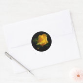 Sticker Rond Grande rose jaune (Enveloppe)