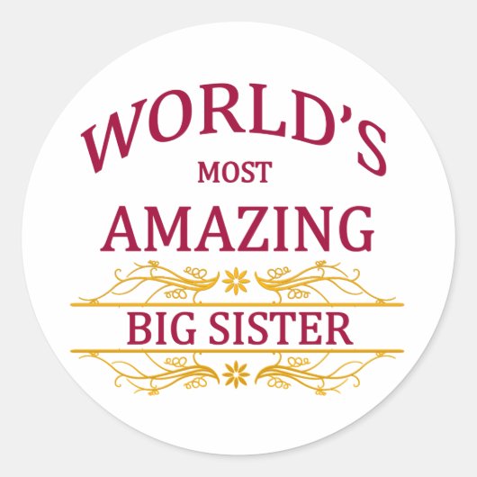 Sticker Rond Grande soeur Extraordinaire (Devant)