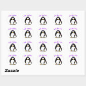 Sticker Rond Grande soeur Penguin (Feuille)