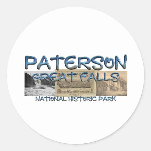 Sticker Rond Grandes chutes d'ABH Paterson (Devant)