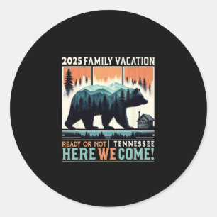 Sticker Rond Grandes montagnes fumées Tennessee Vacances en fam
