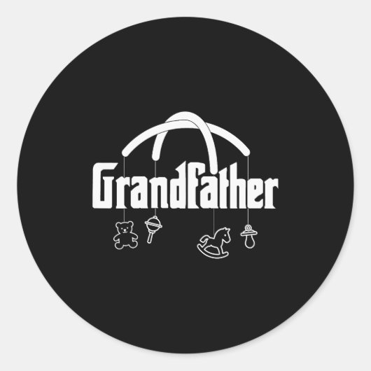 Sticker Rond Grandfather Funny Quote Design For Grandpas  (Devant)