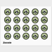 Sticker Rond Grandir en Panda (Feuille)