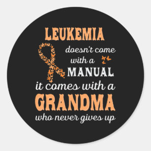 Sticker Rond Grandma de sensibilisation Soutien Leucémie Guerri
