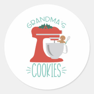 Sticker Rond Grandmas Cookies