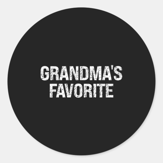 Sticker Rond Grandma's Favorite  (Devant)