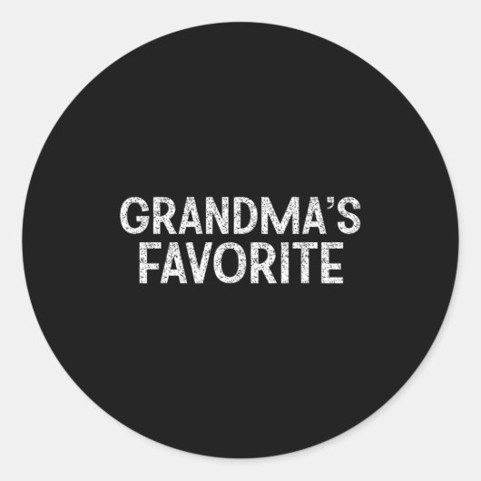 Sticker Rond Grandma's Favorite  (Devant)