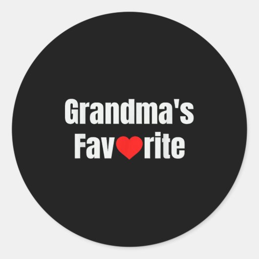 Sticker Rond Grandma's Favorite  (Devant)