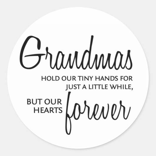 Sticker Rond Grandmas Forever (Devant)