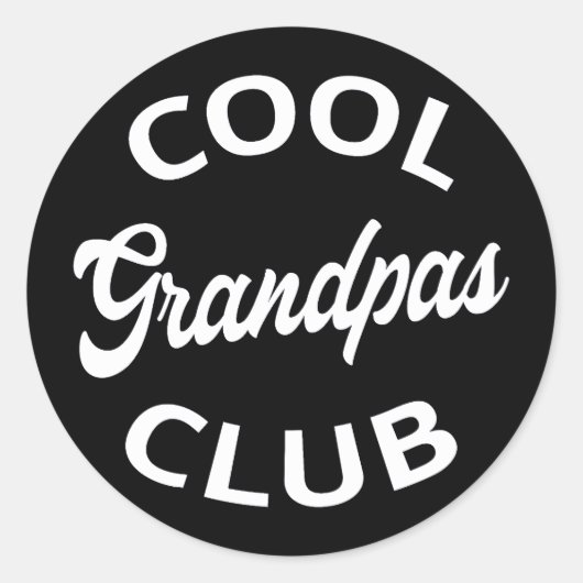 Sticker Rond Grandpas Club cool I (Devant)