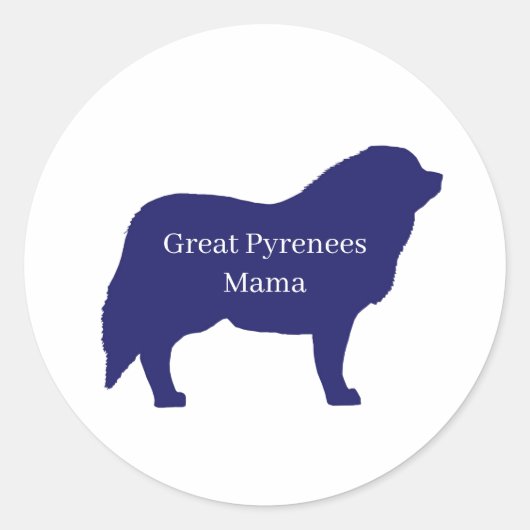 Sticker Rond Grands Grands Pyrénées (Devant)