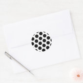 Sticker Rond Grands pois blancs et noirs (Enveloppe)