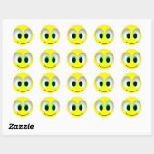 STICKER ROND GRANDS YEUX FACE (Feuille)