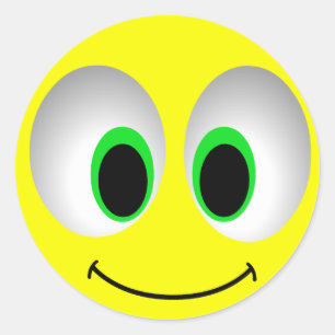 STICKER ROND GRANDS YEUX FACE