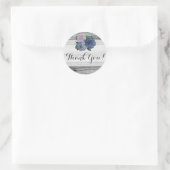 Sticker Rond Grange Rustique Bois & Roses Vintage Merci (Sac)