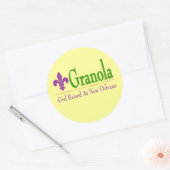 Sticker Rond Granola, Fille Élevée À NOLa (Enveloppe)