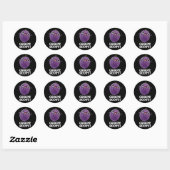 Sticker Rond Graphe Scott Funny Fruit Graphe Pun Dark BG (Feuille)