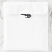 Sticker Rond Graphic American CROCODILE Conservation - Reptile (Sac)