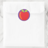 Sticker Rond Graphique Apple (Sac)